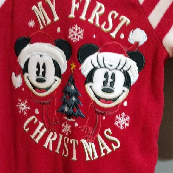 Disney Red and White Mickey Mouse Kids Footie - Picture 3 of 5